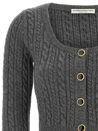 Alessandra Rich Wool Knitted Cardigan