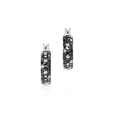 John Hardy Jh Essentials Diamond Hoop Earrings In Sterling Silver