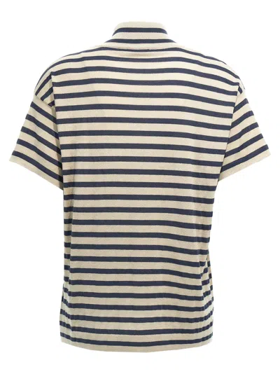Brunello Cucinelli Sparkling Stripe Turtleneck Sweater In Cashmere And Silk