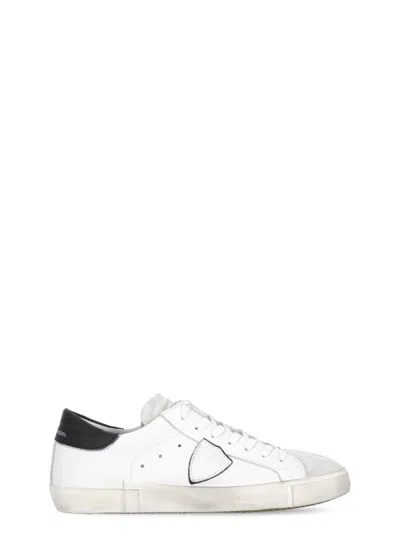 Philippe Model Distressed Effect Low-top Sneakers In White