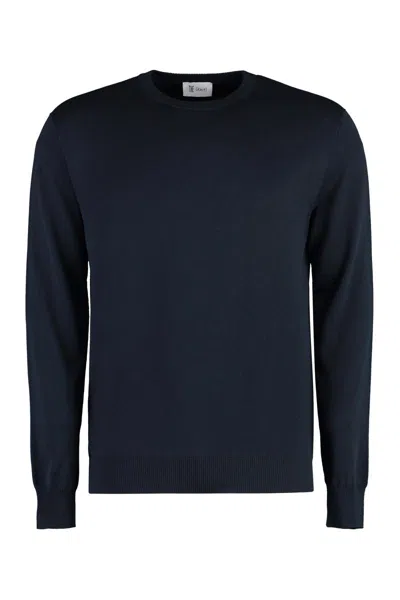 The (alphabet) Blue Wool And Cashmere Pullover For Men In Blue