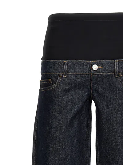 Coperni Blue Jeans With Stretch Waist In Denim Woman
