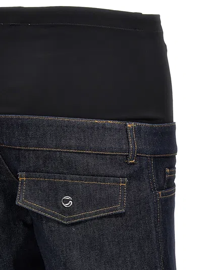 Coperni Blue Jeans With Stretch Waist In Denim Woman