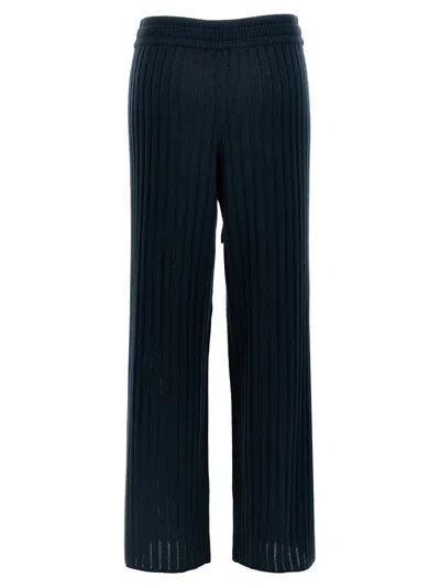 Eres Wide Leg Ribbed Elastic Waistband Trousers