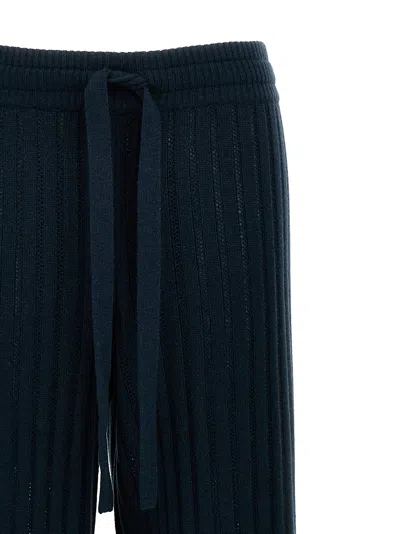 Eres Wide Leg Ribbed Elastic Waistband Trousers