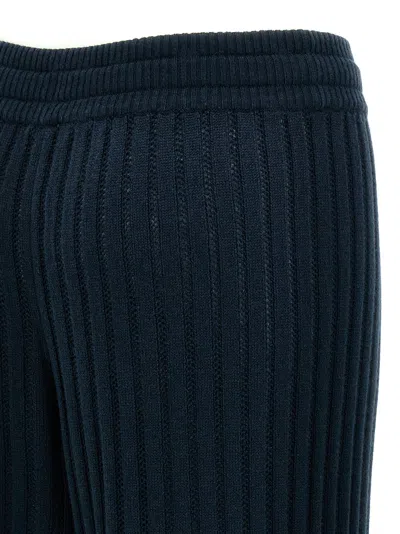 Eres Wide Leg Ribbed Elastic Waistband Trousers