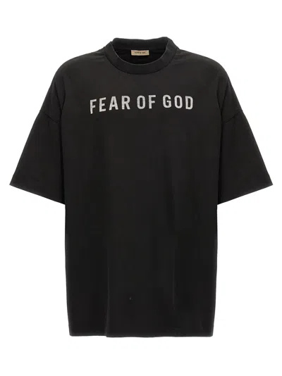 Shop Fear Of God Logo Print T Shirt