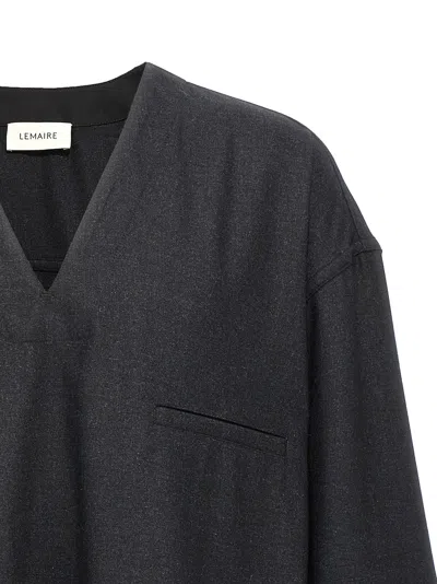 Lemaire Smock Blouse With V-neckline And Chest Pocket