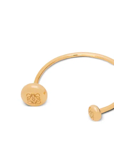 Loewe Anagram Pebble Bangle In Sterling Silver In Gold