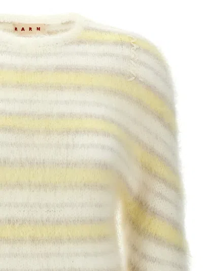Marni Cozy Crewneck Sweater Shoulder Detail In Multi