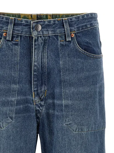 Martine Rose Reversible Camo Jeans Rivet Detailing