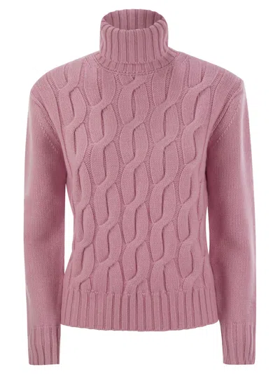 Mc2 Saint Barth Women's Giverny - Cable-knit Turtleneck Jumper Sweater