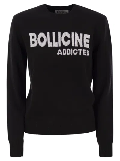 Mc2 Saint Barth Wool And Alpaca Blend Sweater With Embroidery Bollicine Addicted