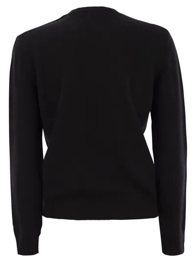 Mc2 Saint Barth Wool And Alpaca Blend Sweater With Embroidery Bollicine Addicted