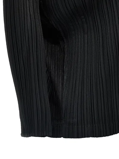 Issey Miyake Womens Black September Long-sleeve Knitted Top