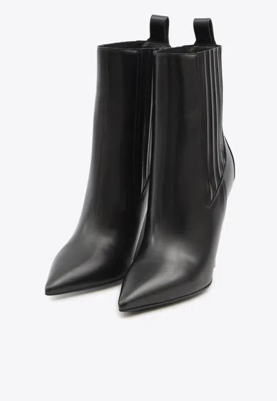 Valentino Vlogo Lockette Booties In Black