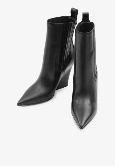 Valentino Vlogo Lockette Booties In Black