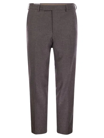 Pt Torino Rebel - Wool And Silk Flannel Trousers