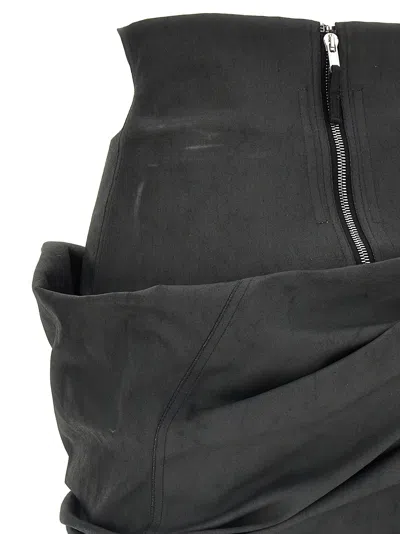 Rick Owens Draped Mini Skirts Black