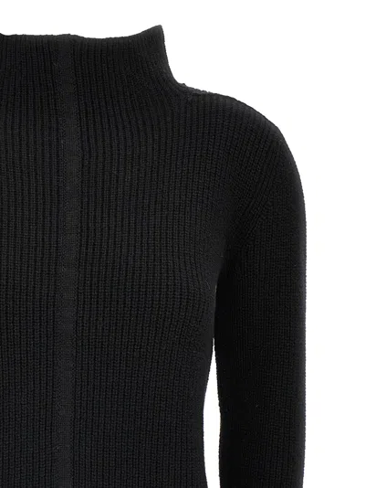 Rick Owens Black Porterville Headon Dbl Lupetto Turtleneck