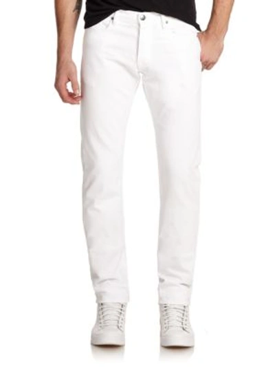 Shop Frame L'homme Slim Fit Jeans In White