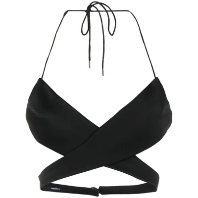 Alex Perry Hudson Cut-out Wraparound Top In Black