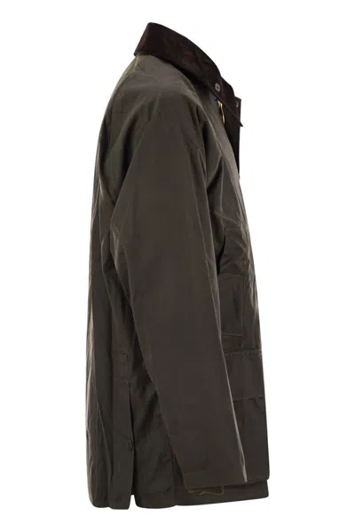 Barbour Beaufort Long Sleeved Snapped Jacket In Green