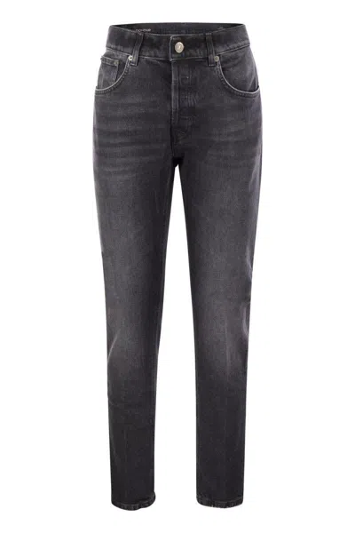 Dondup Pantalone Dian Nero Lavato In Black