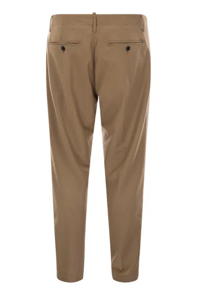 Dondup Ben Trousers In Wool In Brown
