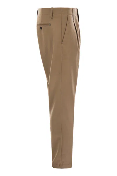 Dondup Ben Trousers In Wool In Brown