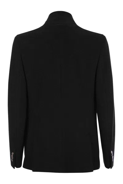Fedeli Men's Cashmere Reversible Sport Coat In Black