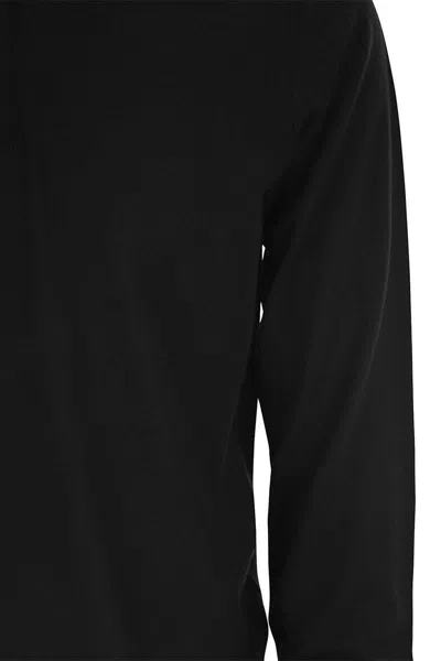 Fedeli Favonio - Virgin Wool Sweater With Full Zipper In Black