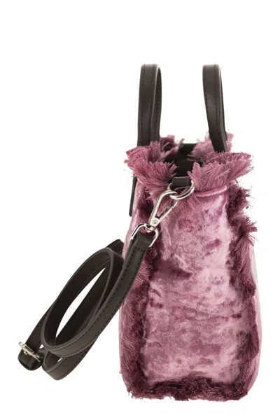 Mc2 Saint Barth Mini Vanity Bag With Bangs And Embroidered Logo In Pink