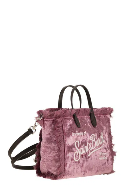 Mc2 Saint Barth Mini Vanity Bag With Bangs And Embroidered Logo In Pink