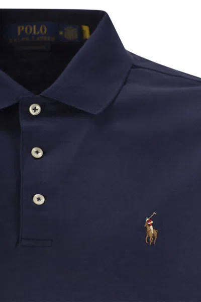 Polo Ralph Lauren Polo Shirt With Pony In Navy
