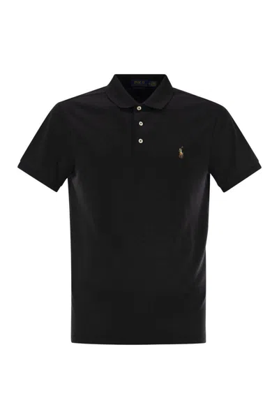 Polo Ralph Lauren Men's Slim Fit Short Sleeve Polo Shirt In Black