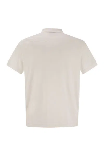 Polo Ralph Lauren Mens American Heather Short-sleeved Logo-embroidered Custom Slim-fit Cotton-jersey Polo Shirt In White