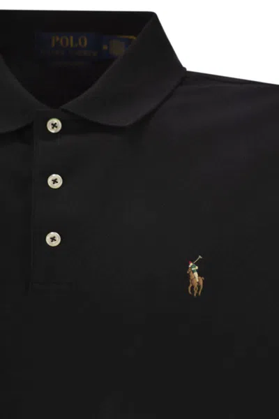 Polo Ralph Lauren Men's Slim Fit Short Sleeve Polo Shirt In Black
