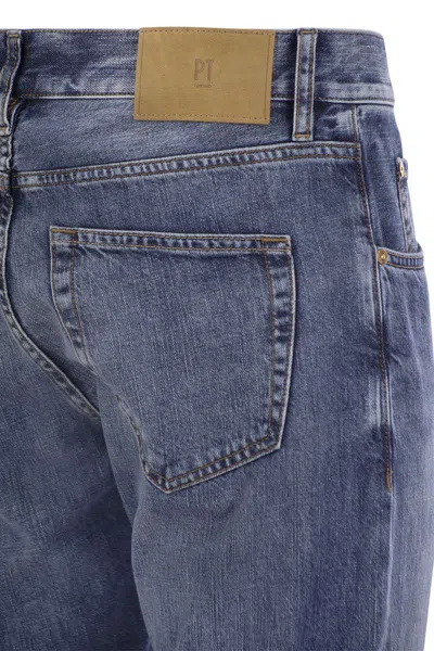 Shop Pt Torino Breakbeat - Straight-leg Jeans In Blue