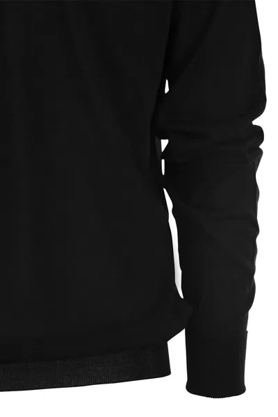 Pt Torino Crew-neck Sweater In Wool In Black