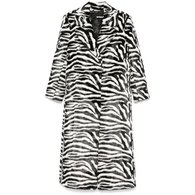 Rotate Birger Christensen Fluffy Clasp Coat In Multicolor