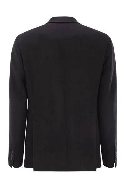 Tagliatore Virgin Wool Blend Jacket In Black