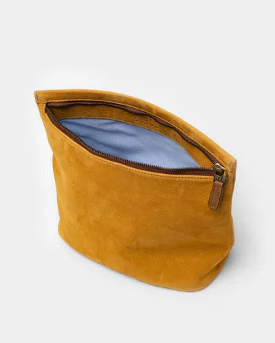 Billy Reid Moore & Giles Reclaimed Large Zip Pouch In Griffin Camel