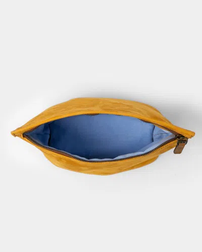 Billy Reid Moore & Giles Reclaimed Large Zip Pouch In Griffin Camel