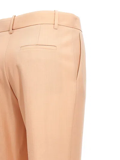Valentino Wool Tailoring Pants With Pockets And Flared Leg In Beige