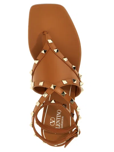 Shop Valentino Garavani  Garavani 'rockstud' Sandals In Beige