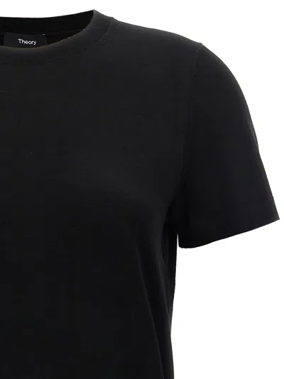 Theory Crewneck Wide-sleeve T-shirt In Black