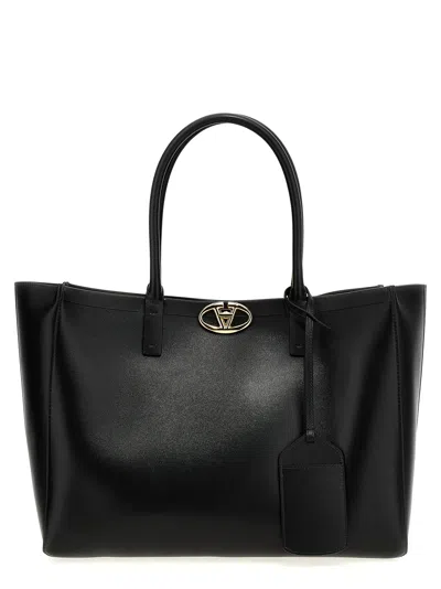 Valentino Vlogo Locker Medium Tote Bag In Black