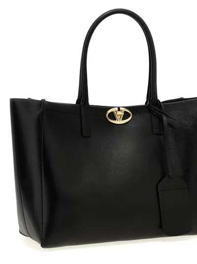 Valentino Vlogo Locker Medium Tote Bag In Black