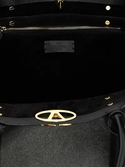 Valentino Vlogo Locker Medium Tote Bag In Black